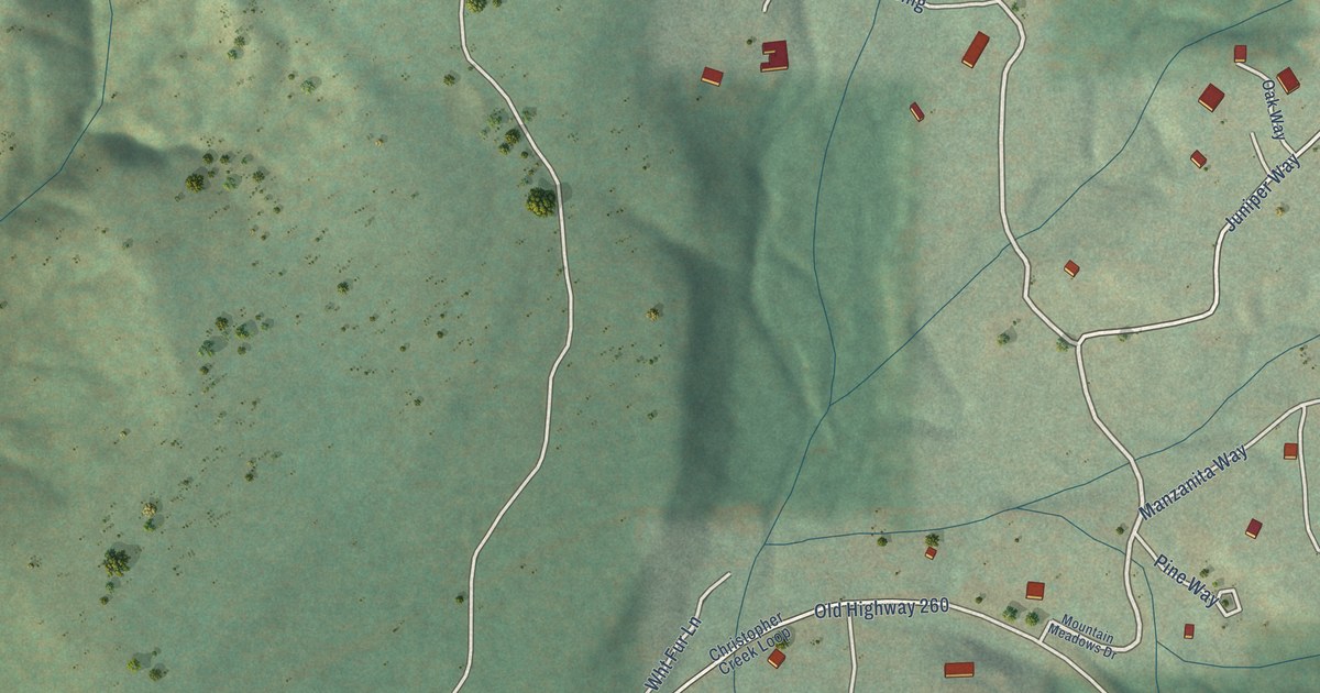 Map of Christopher Creek, Arizona