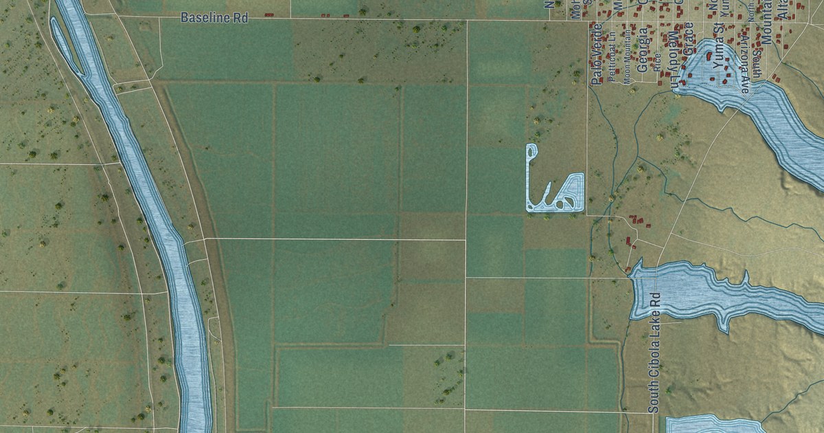 Detailed Map of Cibola, Arizona
