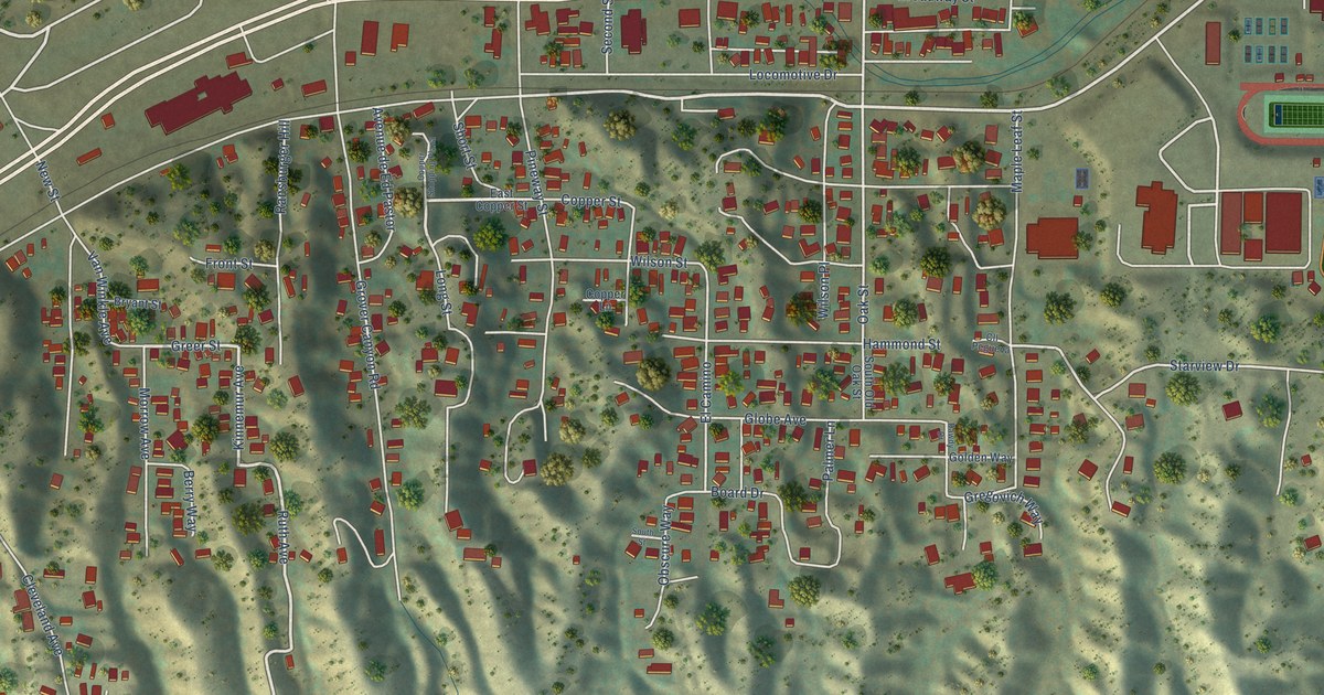 Detailed Map of Claypool, Arizona