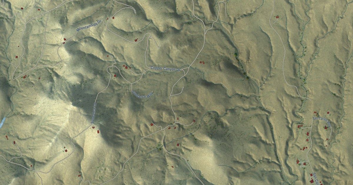 Map of Copper Hill, Arizona in 2026