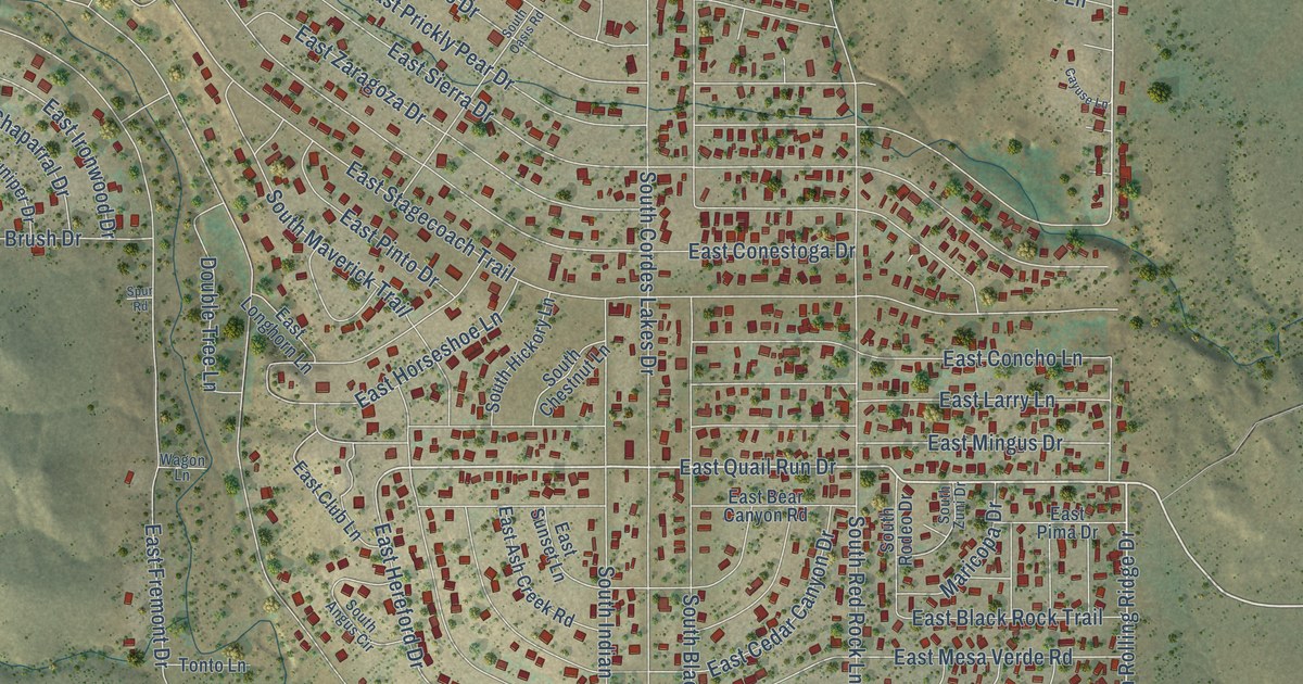 Map of Cordes Lakes, Arizona in 2026