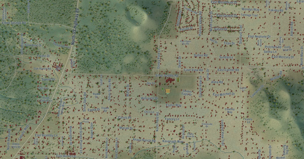 Map of Doney Park, Arizona in 2026