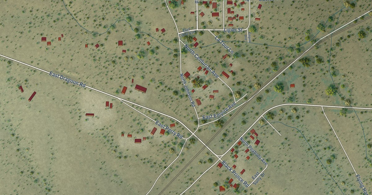 Map of Dragoon, Arizona in 2026