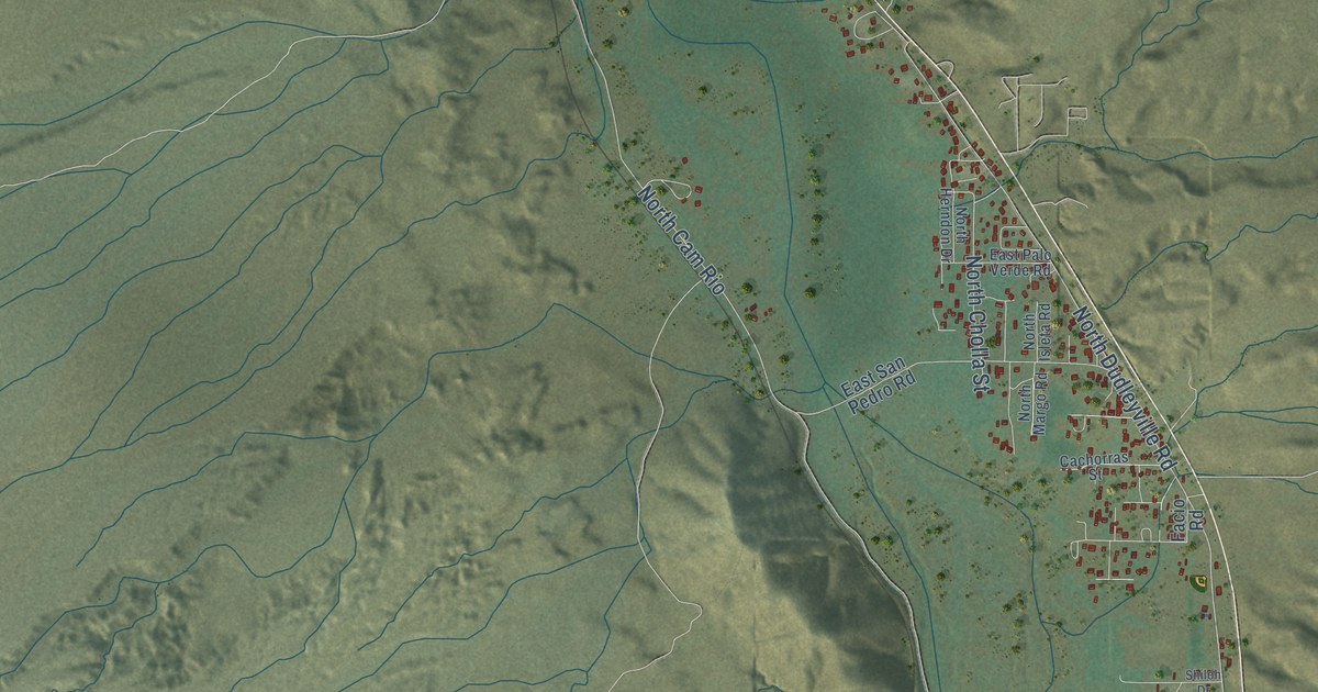 Map of Dudleyville, Arizona in 2026