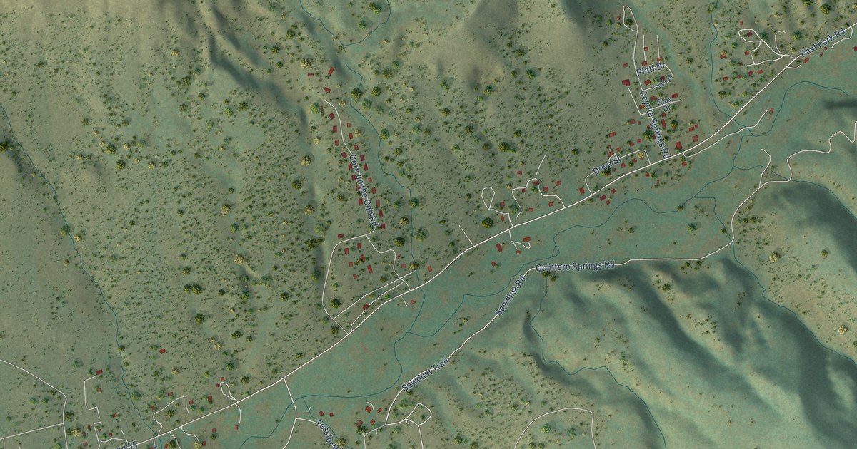 Map of East Fork, Arizona in 2026