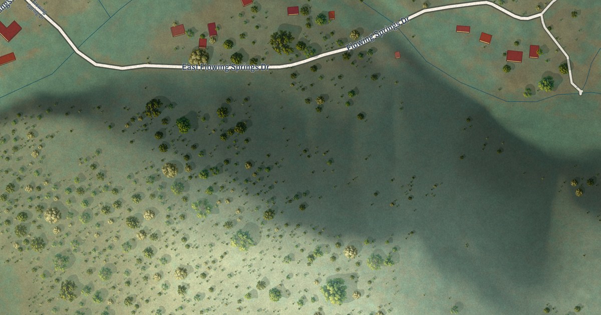 Map of Flowing Springs, Arizona in 2026