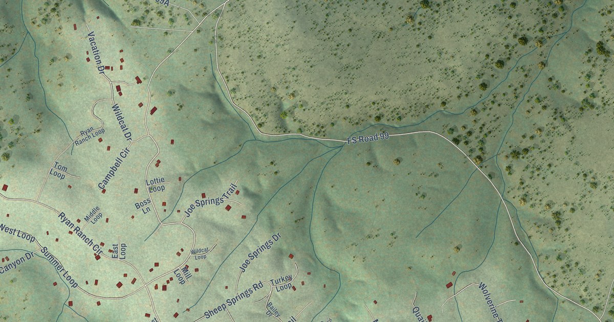 Detailed Map of Forest Lakes, Arizona