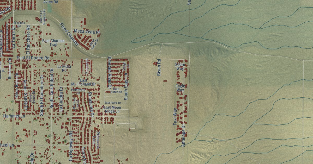 Detailed Map of Fort Mohave, Arizona