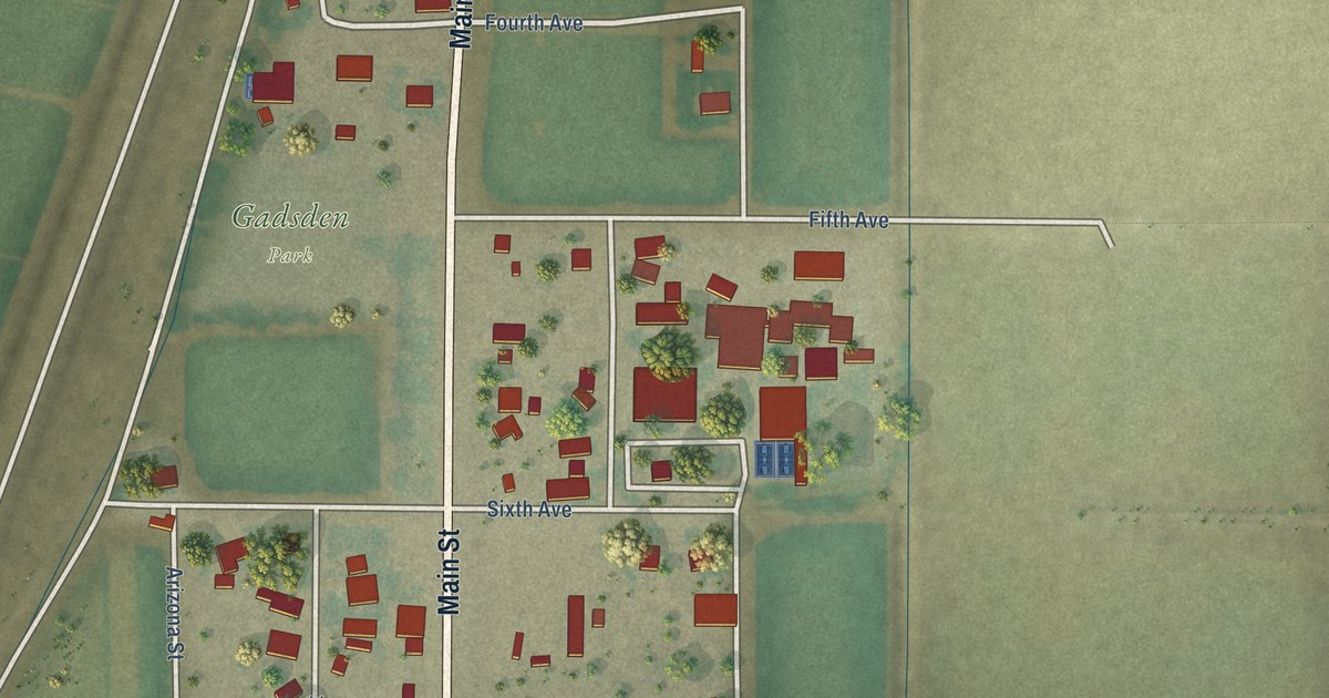 Map of Gadsden, Arizona in 2026