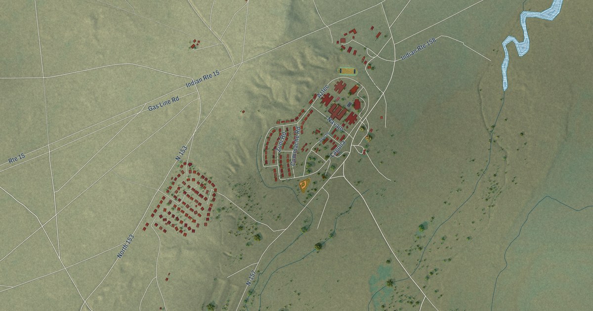 Map of Greasewood, Arizona in 2026