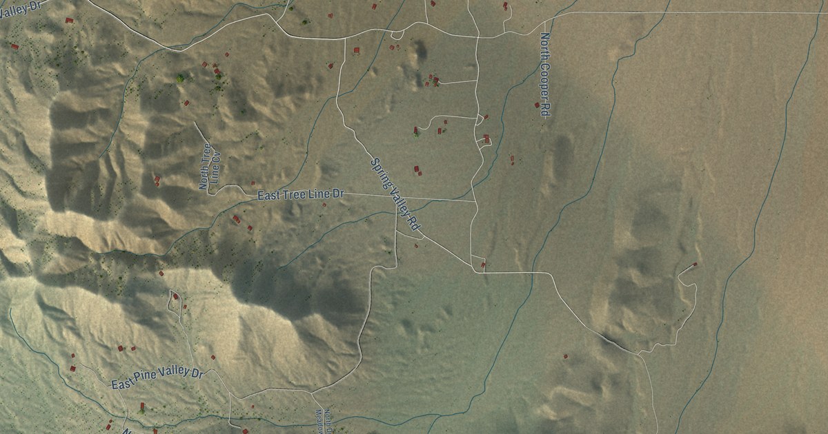 Detailed Map of Hackberry, Arizona