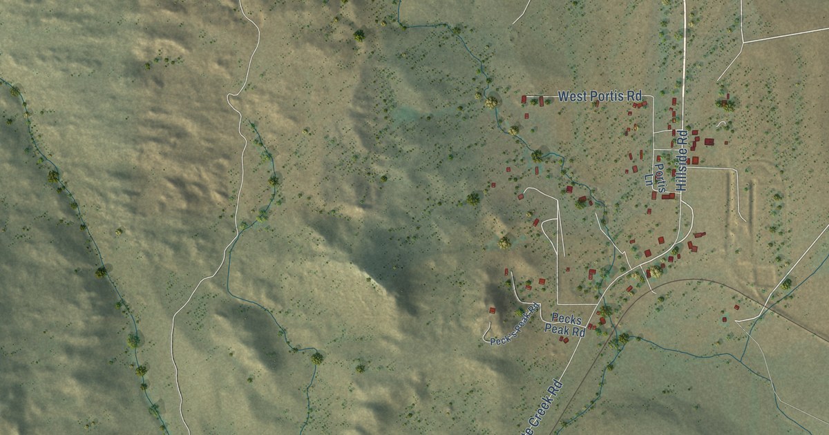 Detailed Map of Hillside, Arizona