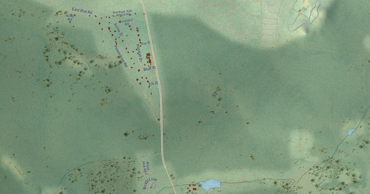Detailed Map of Hondah, Arizona