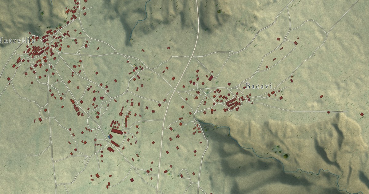 Detailed Map of Hotevilla-Bacavi, Arizona