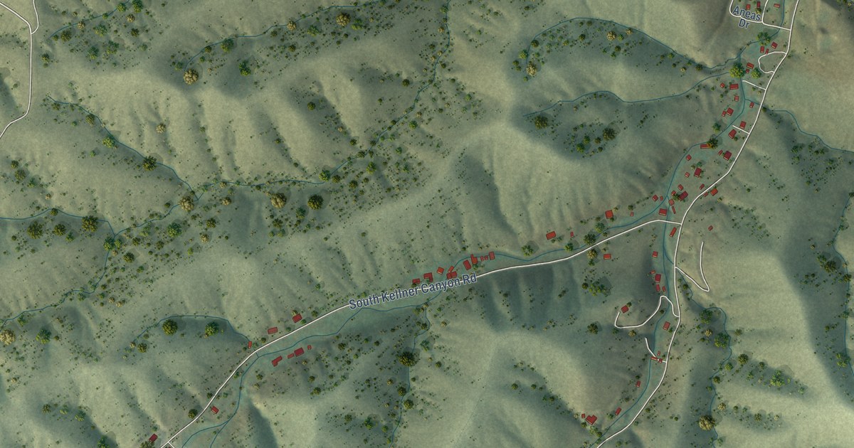 Detailed Map of Icehouse Canyon, Arizona