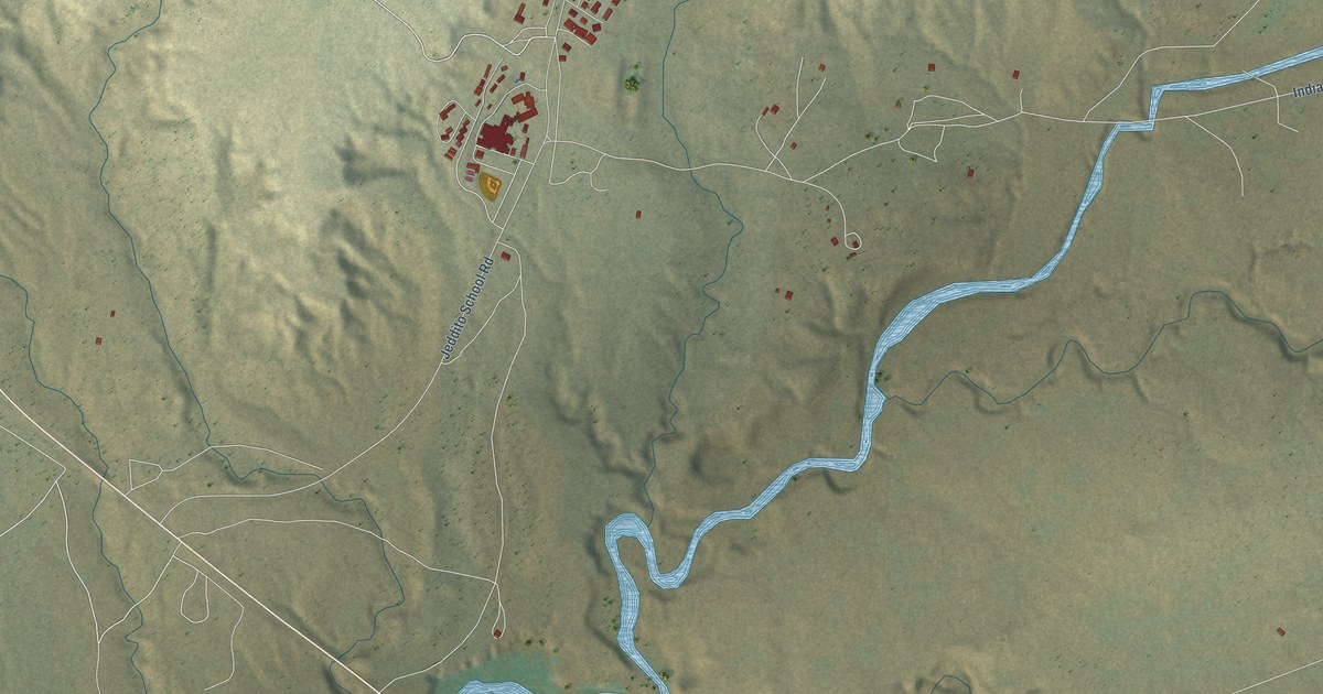 Detailed Map of Jeddito, Arizona