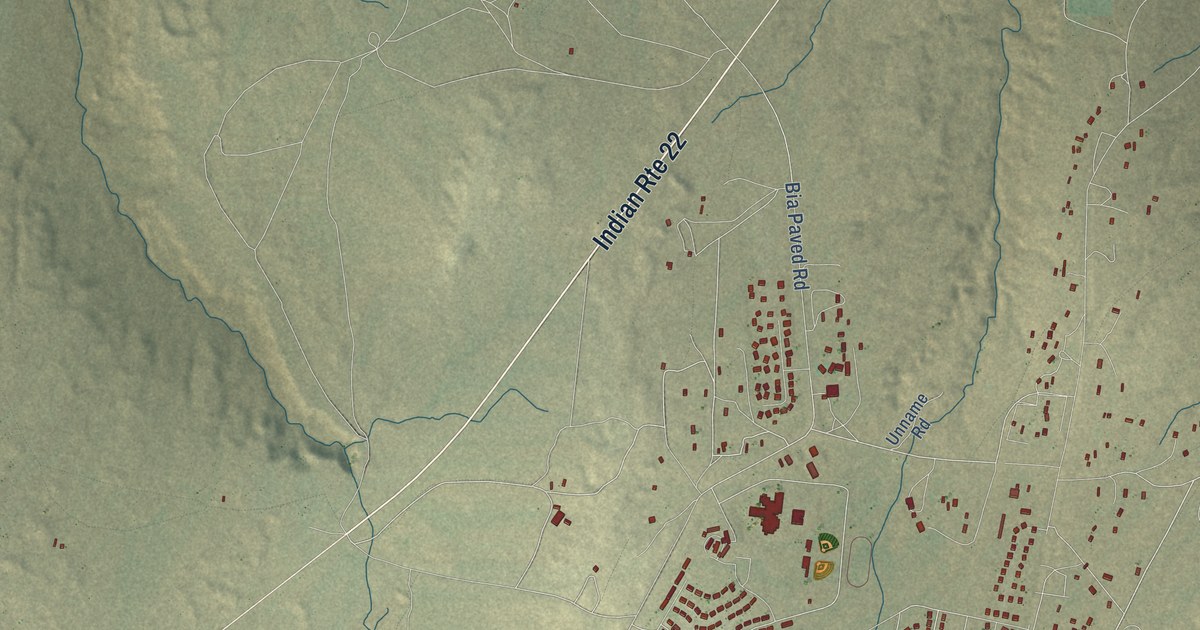 Detailed Map of Kaibito, Arizona