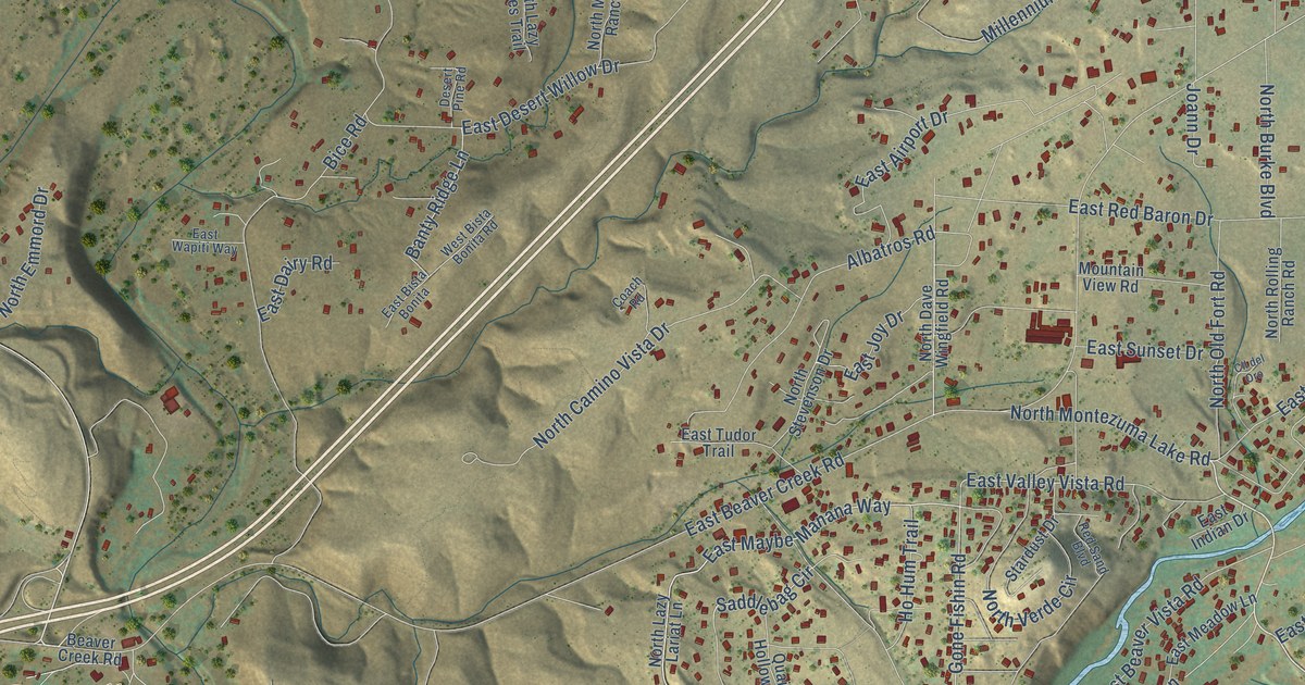 Map of Lake Montezuma, Arizona in 2026