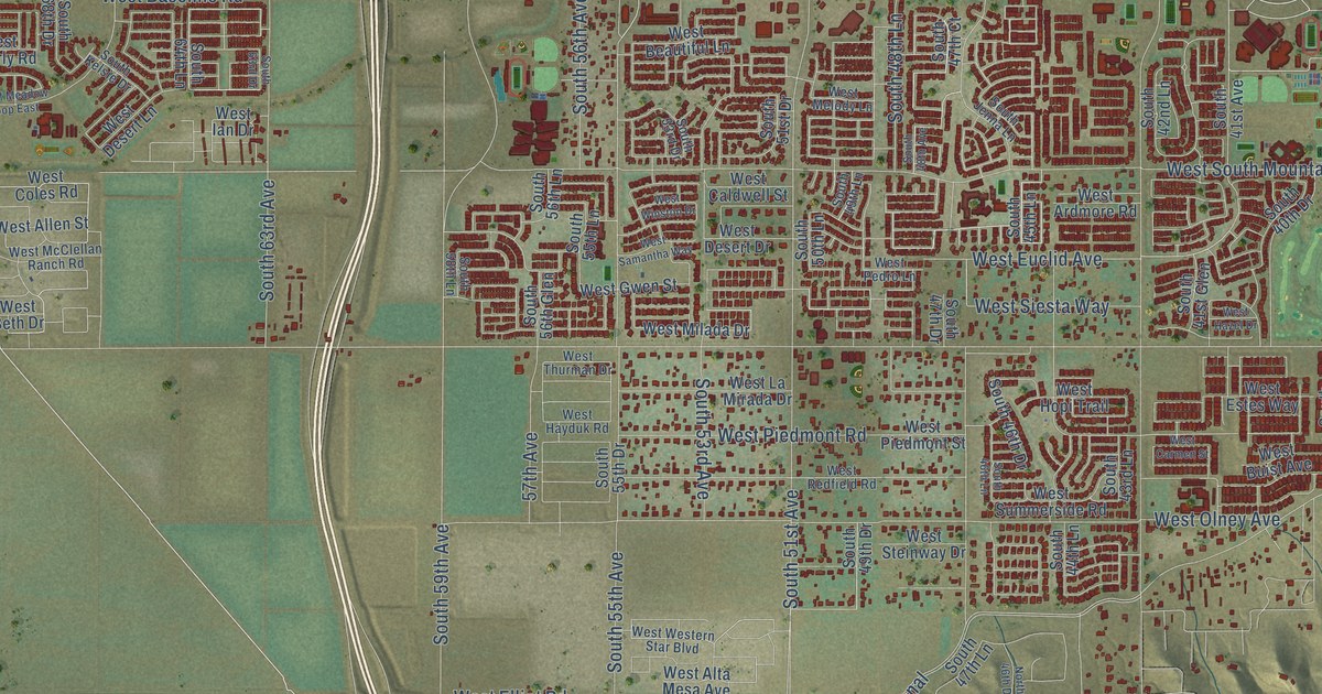 Detailed Map of Laveen, Arizona