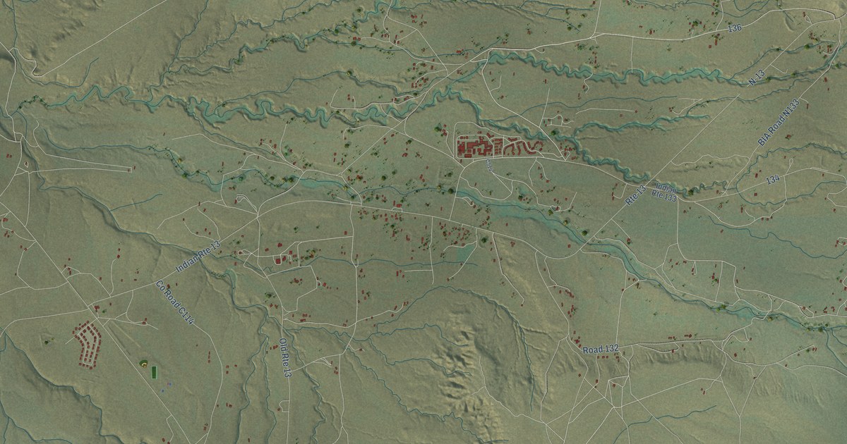 Detailed Map of Lukachukai, Arizona
