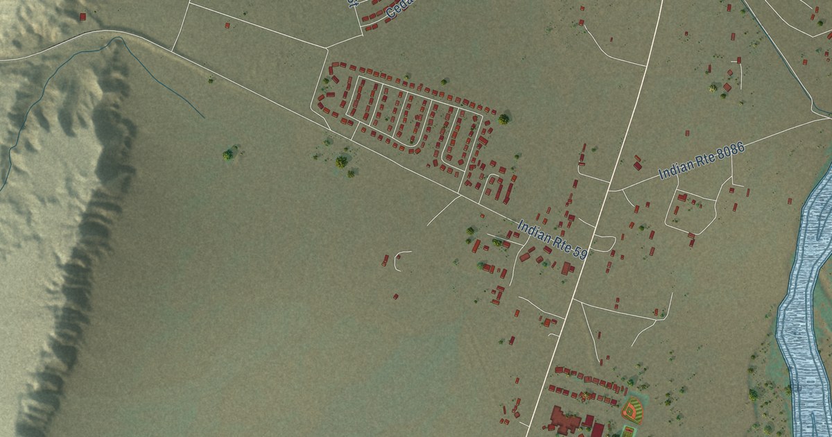 Map of Many Farms, Arizona in 2026