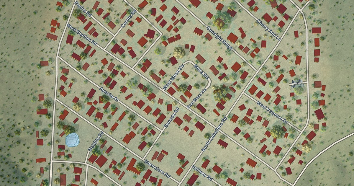 Map of Mesa del Caballo, Arizona in 2026