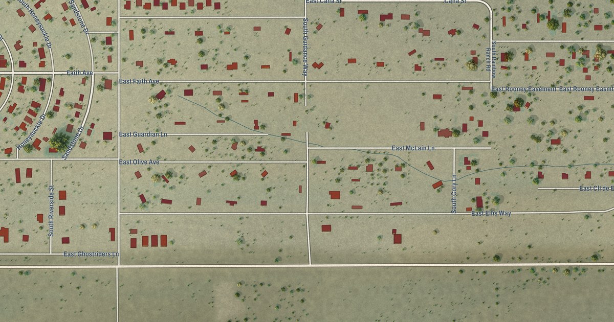 Map of Miracle Valley, Arizona in 2026