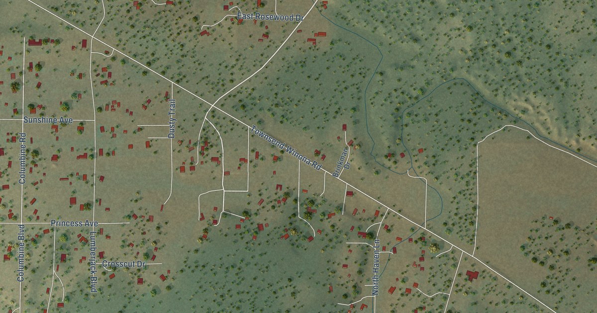 Detailed Map of Mountain View Ranches, Arizona