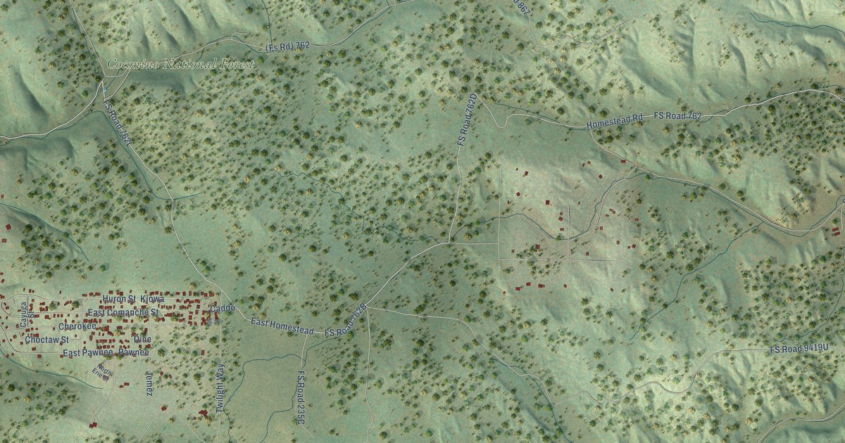 Map of Mountainaire, Arizona in 2026