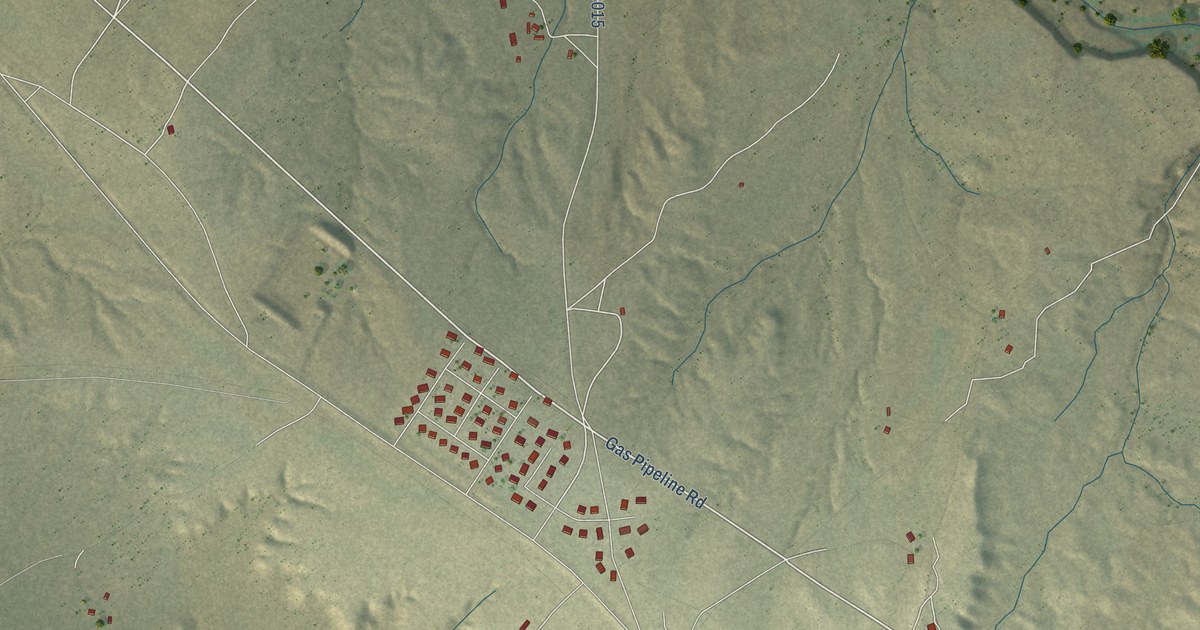 Detailed Map of Nazlini, Arizona