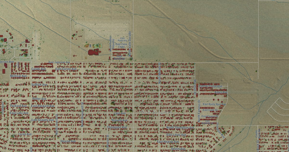 Detailed Map of New Kingman-Butler, Arizona