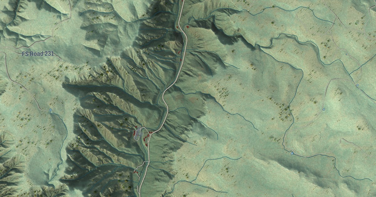 Detailed Map of Oak Creek Canyon, Arizona