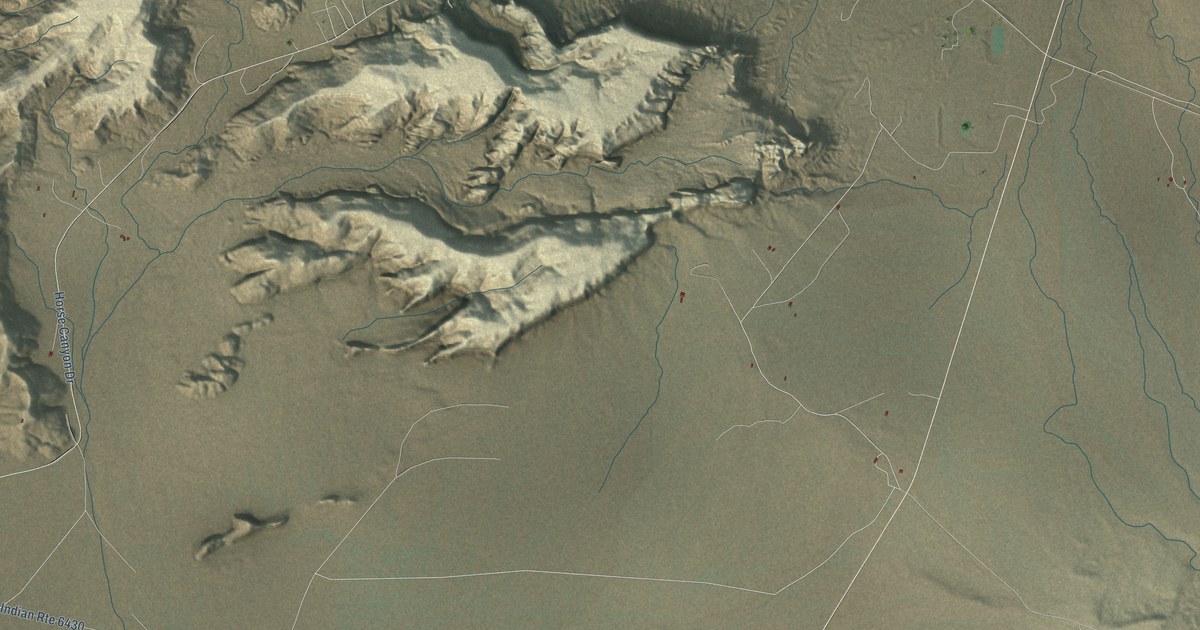 Detailed Map of Oljato-Monument Valley, Arizona