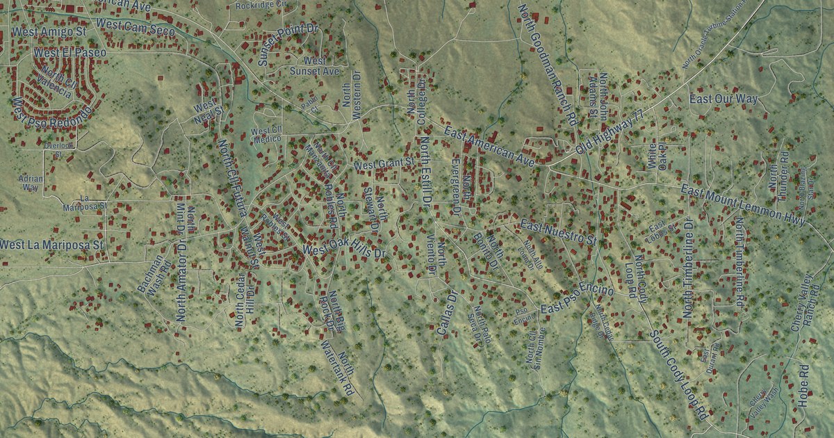 Map of Oracle, Arizona in 2026