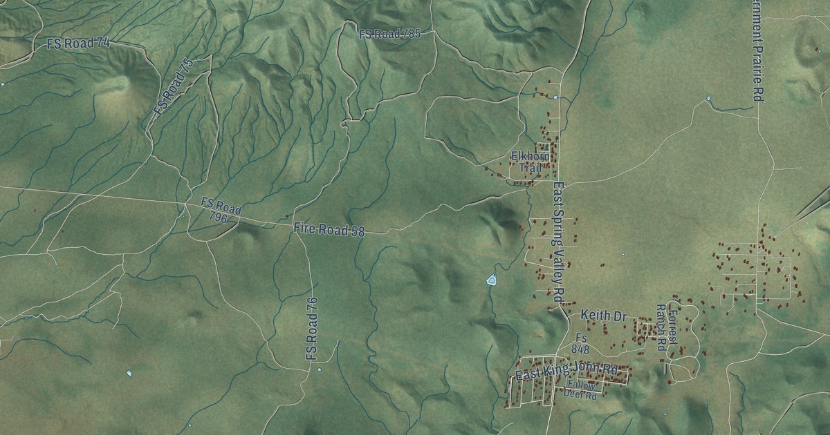 Detailed Map of Parks, Arizona