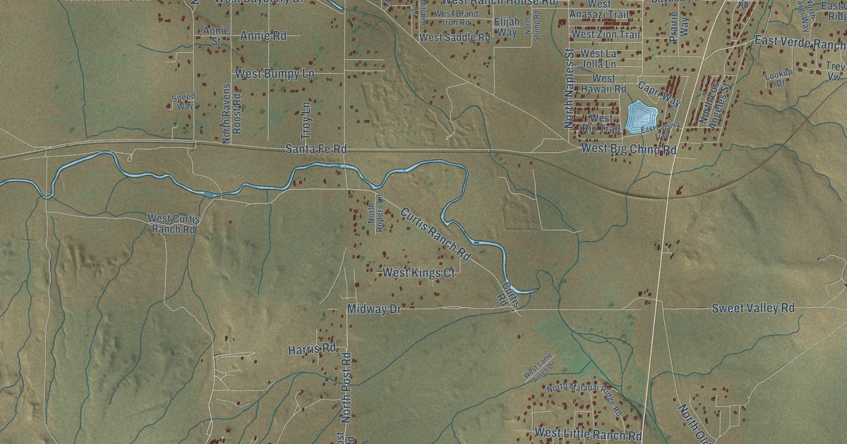 Map of Paulden, Arizona in 2026
