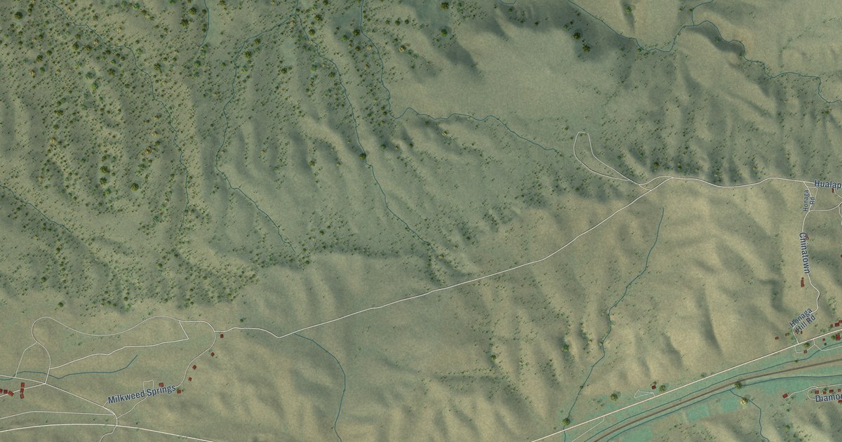 Detailed Map of Peach Springs, Arizona