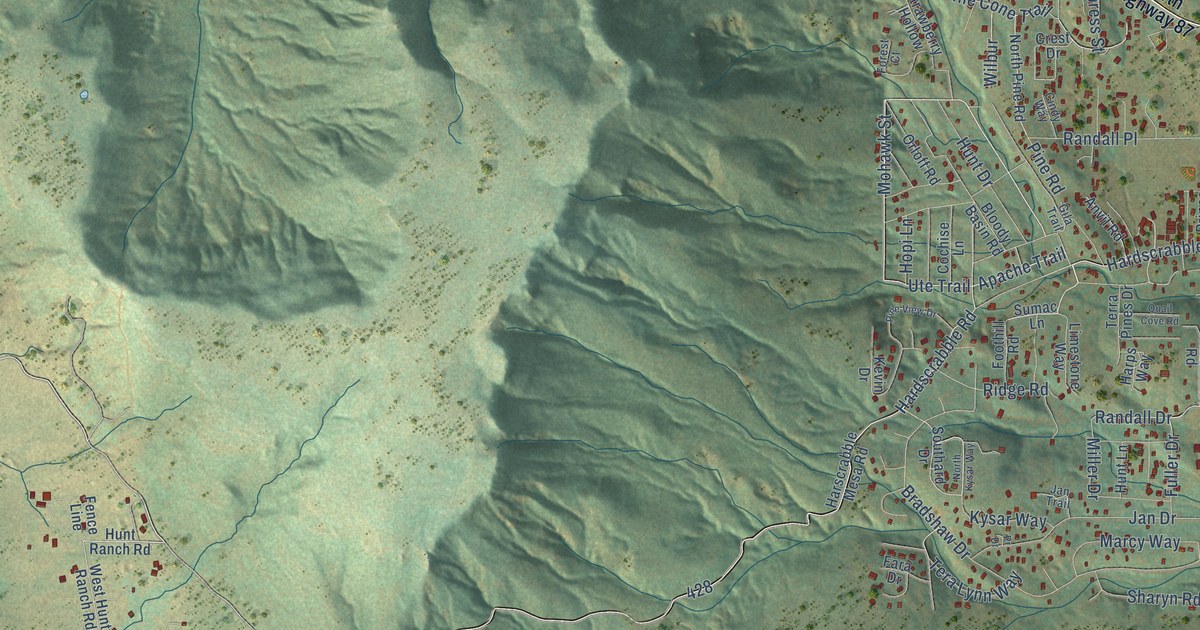 Detailed Map of Pine, Arizona