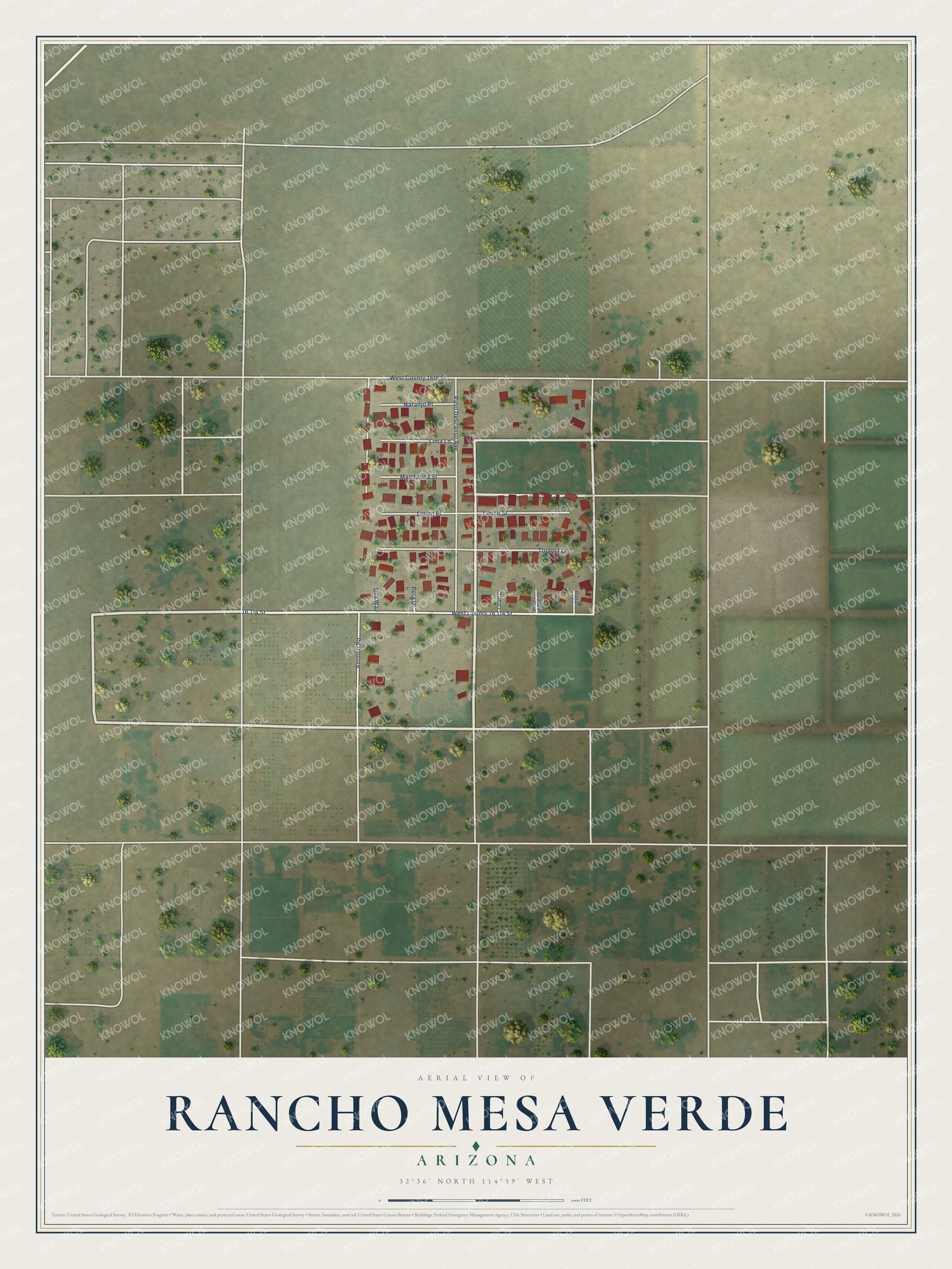 Watermarked full-map preview of Rancho Mesa Verde, Arizona