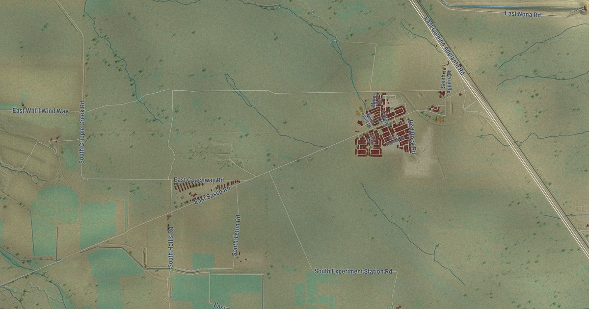 Map of Red Rock, Pinal County, Arizona in 2026