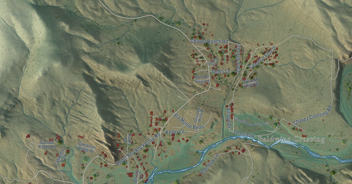 Detailed Map of Red Rock, Yavapai County, Arizona