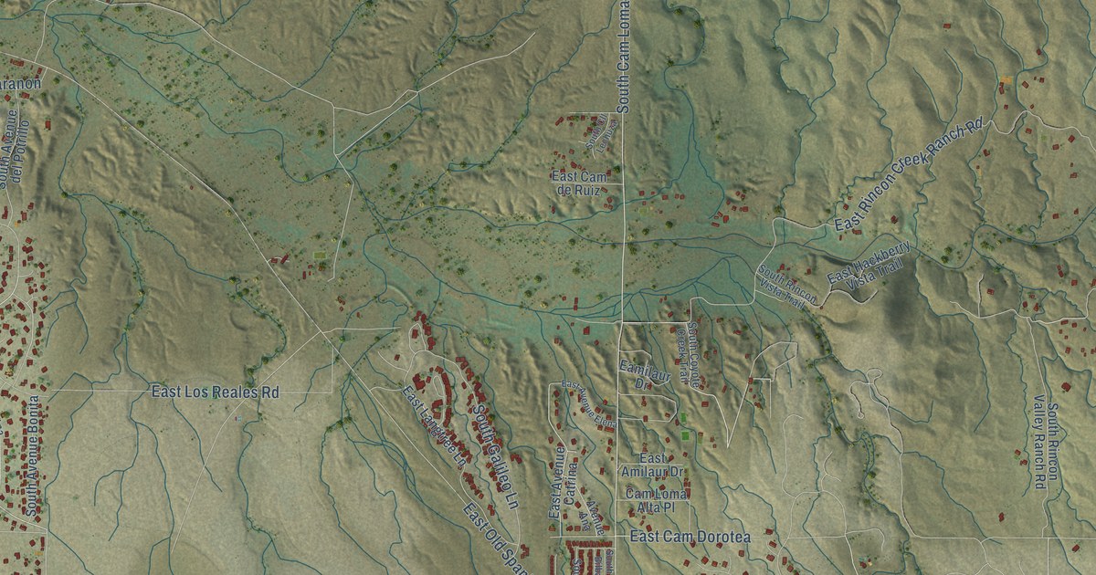 Map of Rincon Valley, Arizona in 2026