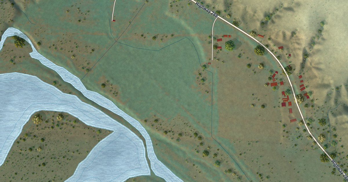 Detailed Map of Rock House, Arizona