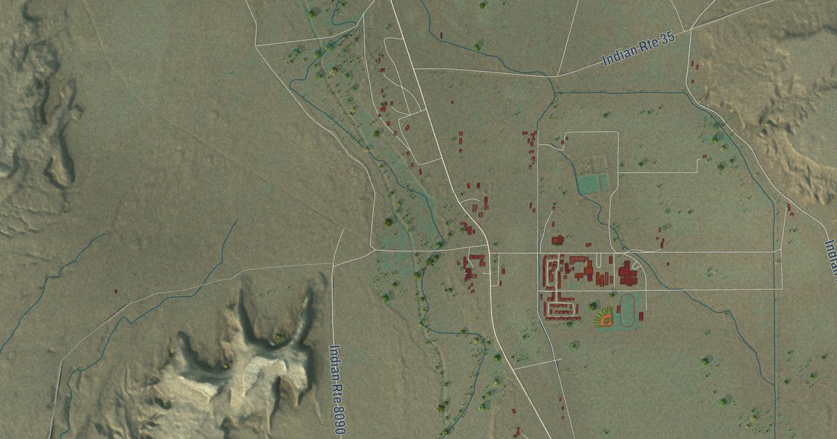Detailed Map of Rock Point, Arizona