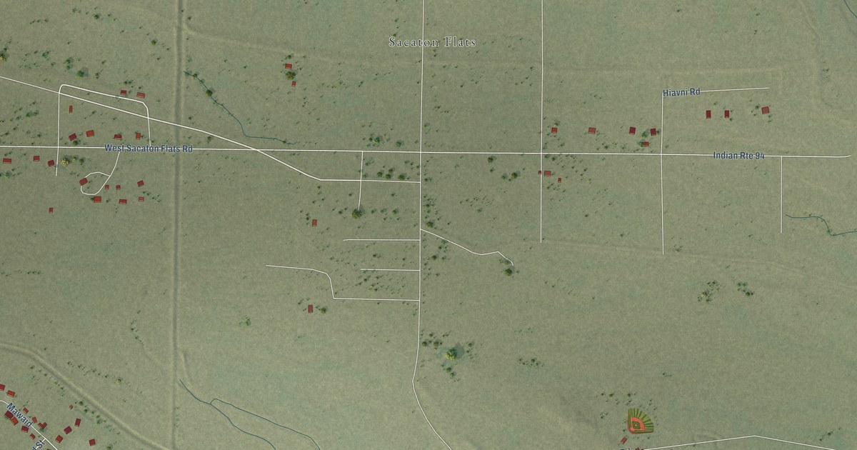 Map of Sacaton Flats Village, Arizona in 2026