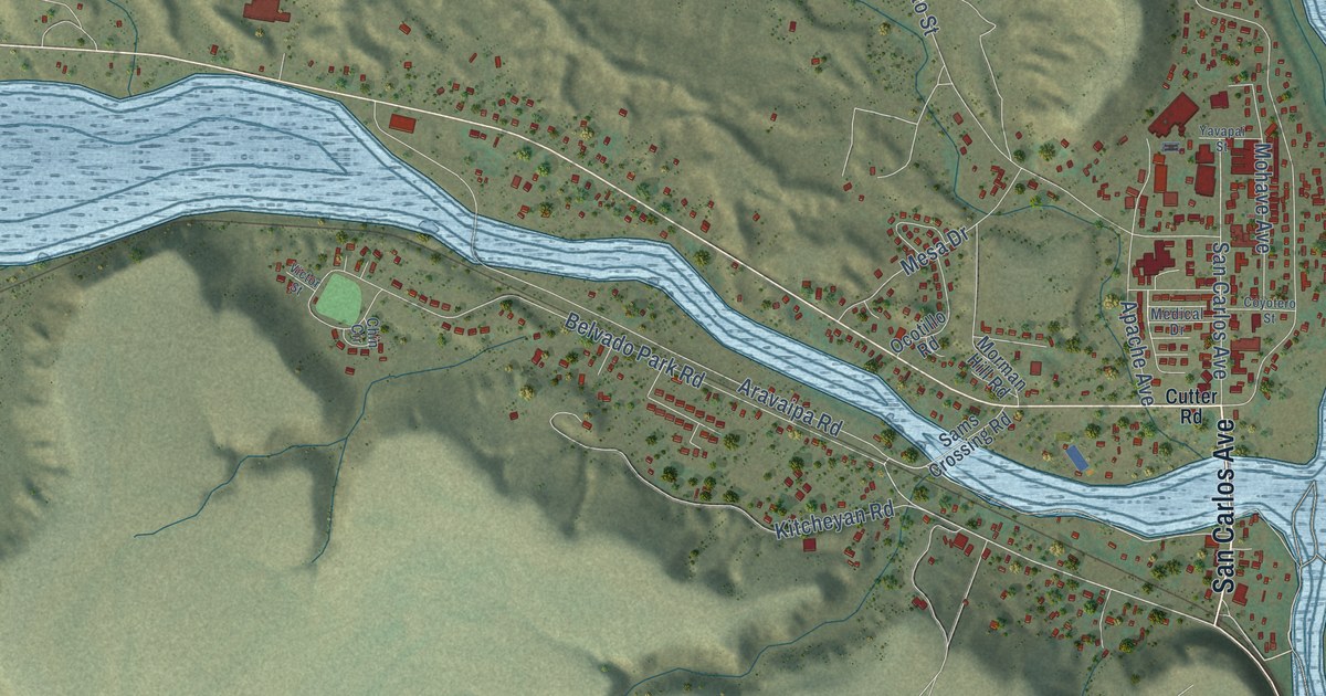 Map of San Carlos, Arizona in 2026