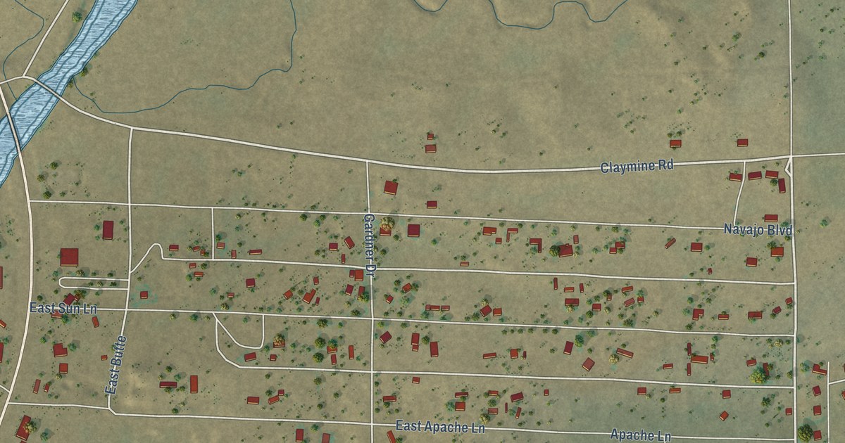 Map of Sanders, Arizona in 2026