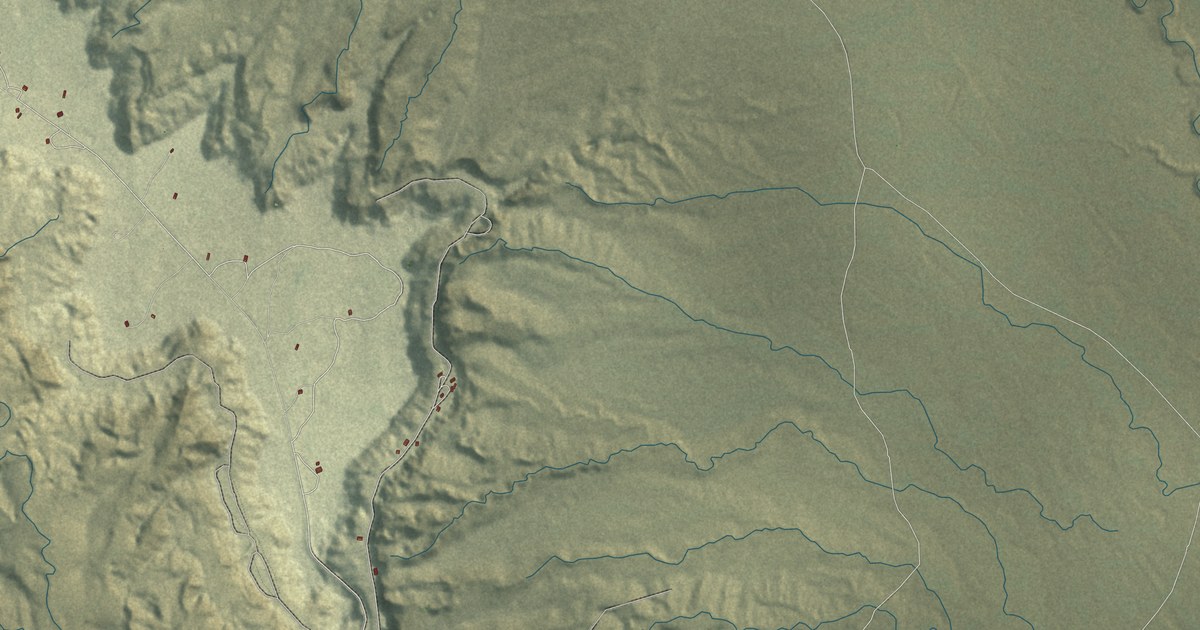 Detailed Map of Second Mesa, Arizona