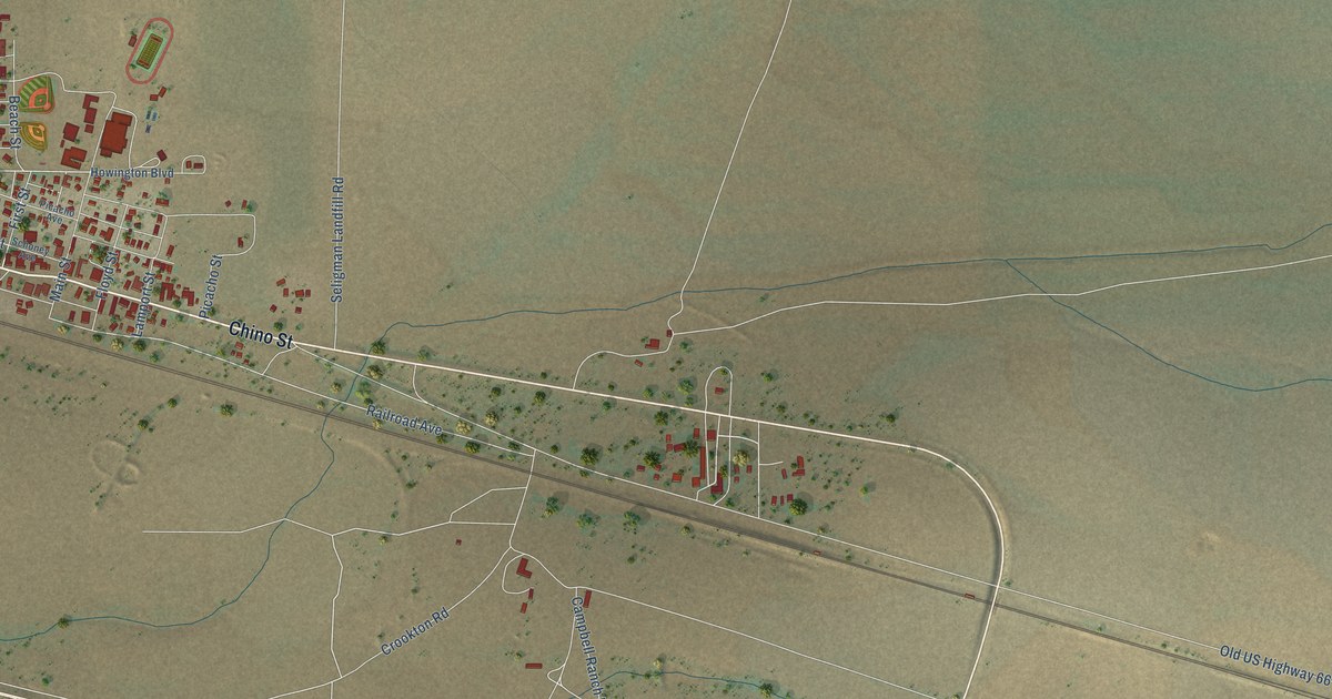 Map of Seligman, Arizona in 2026