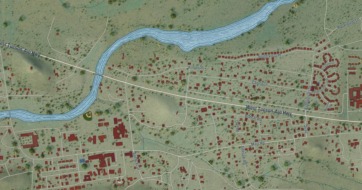 Map of Sells, Arizona